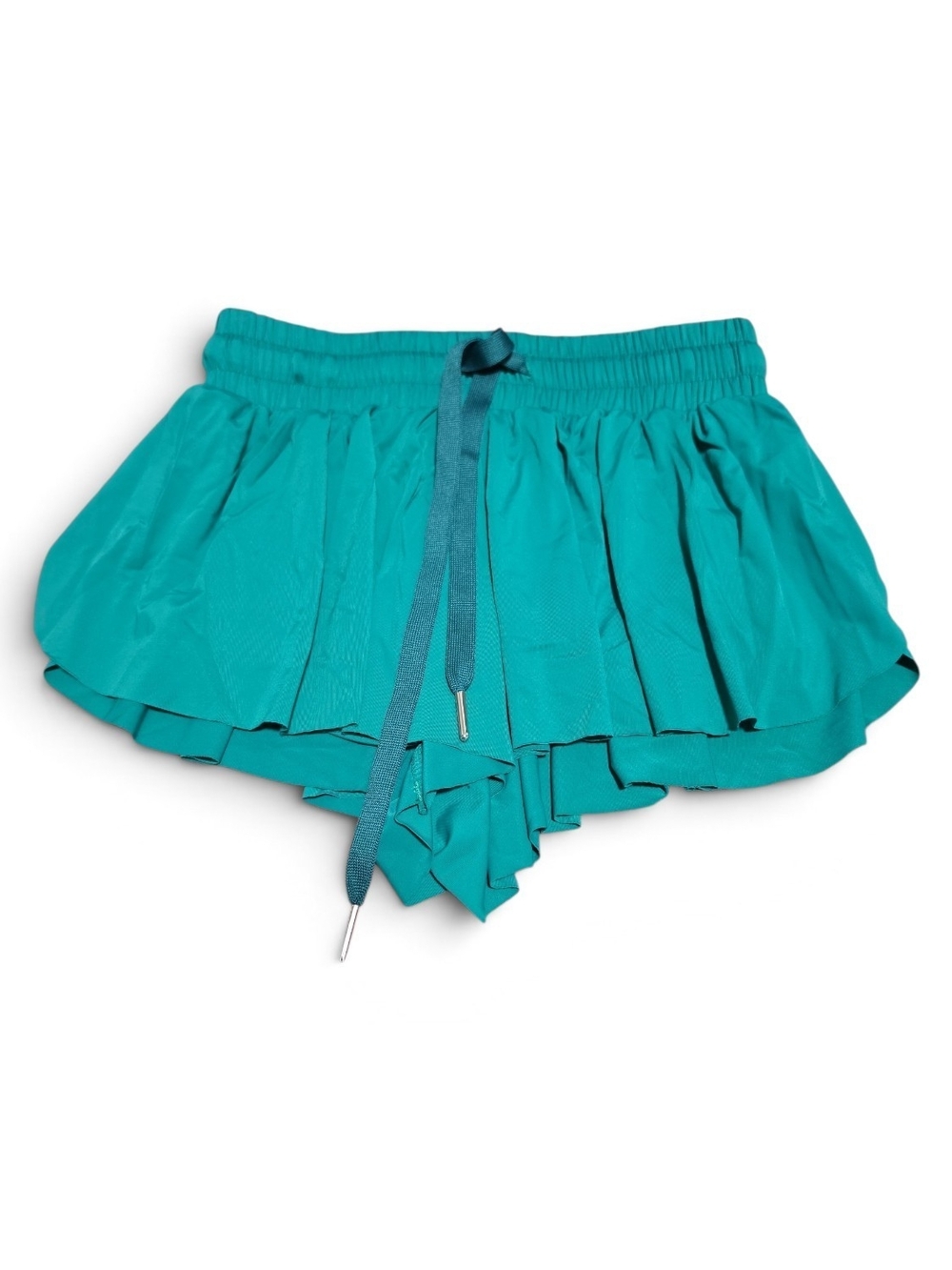 Girl's Teal Ruffle Athletic Shorts, Size M , Brand New Without Tags